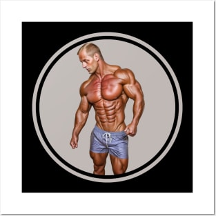 Realistic bodybuilder dad Posters and Art